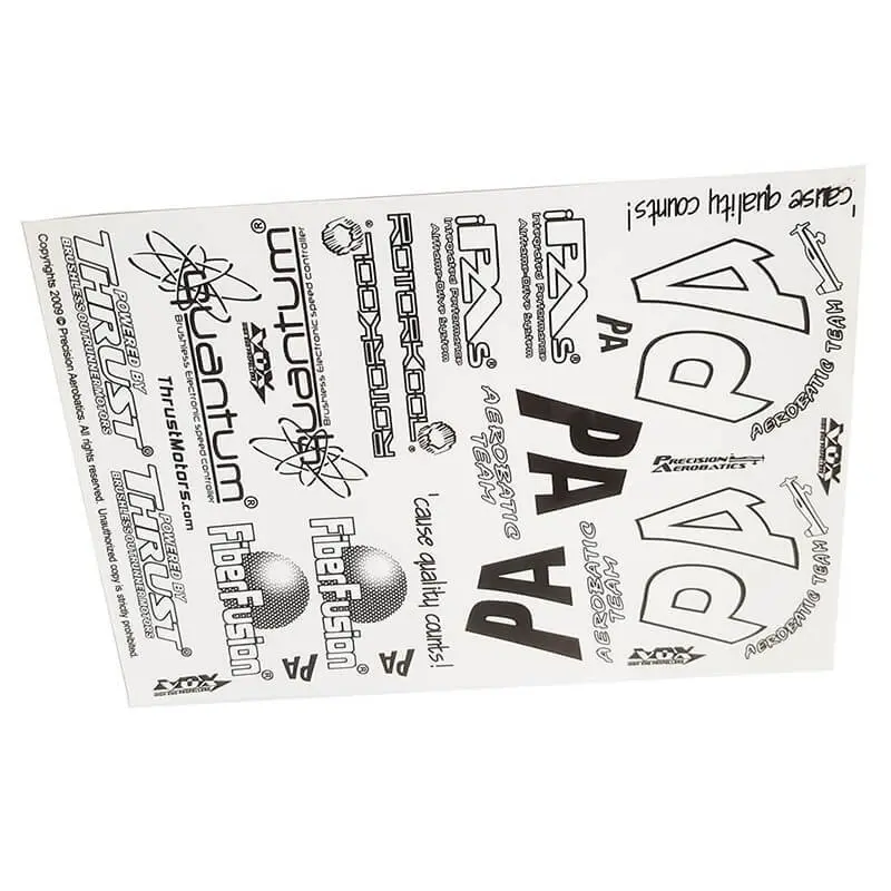 Precision Aerobatics Precision Aerobatic Pa A4 Sticker Sheet