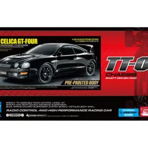 Tamiya GT-FOUR (ST205) Black Painted Body (TT-02)