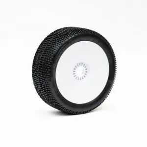OGO Racing Tires 1:8 BUGGY MIURA CLAY SUPER SOFT V2 PRE-MOUNTED WHITE 2PCS (1824GCSSW)