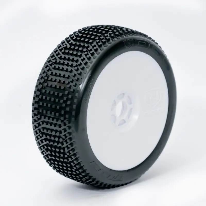 OGO Racing Tires 1:8 Buggy TIDE CLAY pre-mounted white (2) (2308GCW)