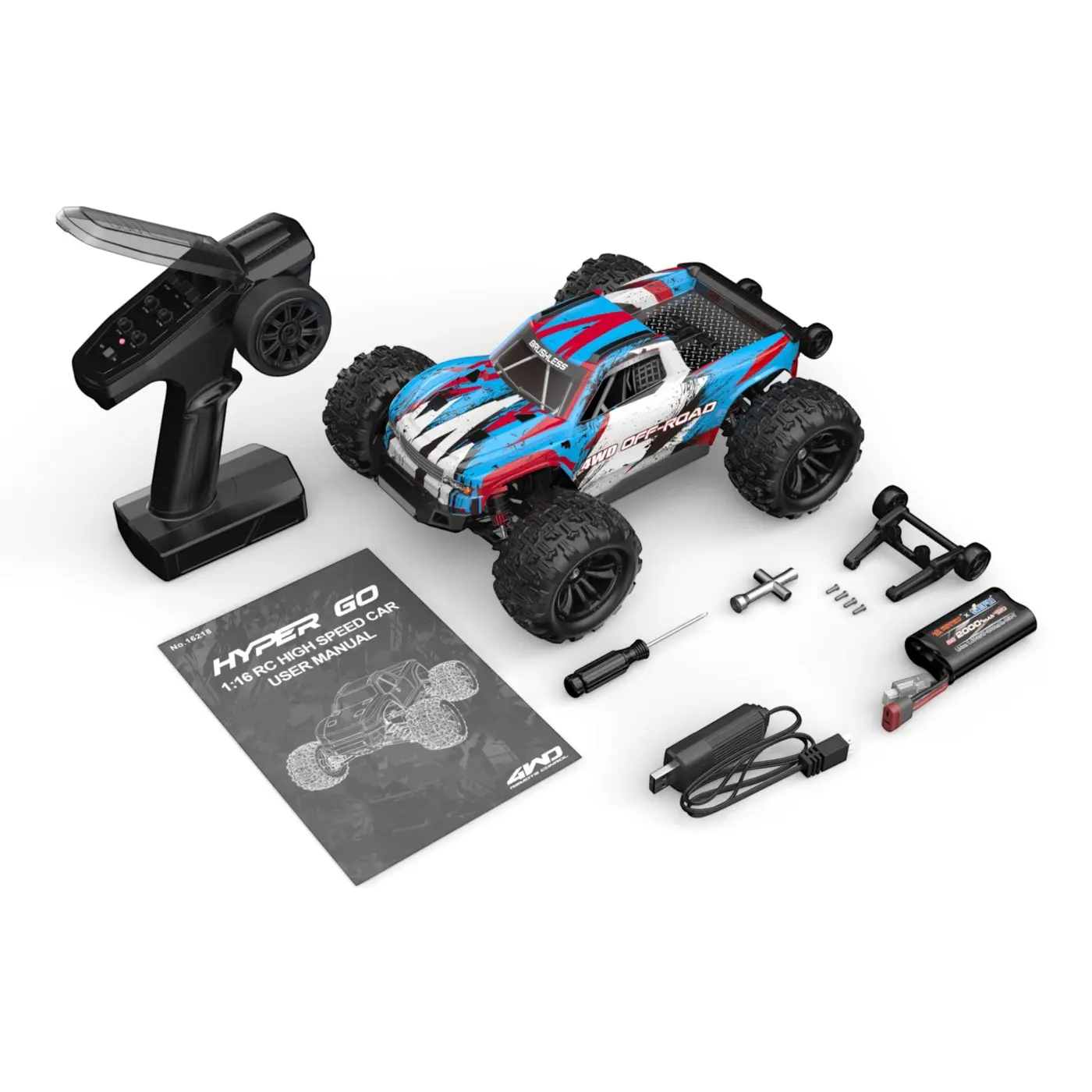 MJX Hyper Go 16218 1/16 Brushless 4WD RC Monster Truck - photo 2