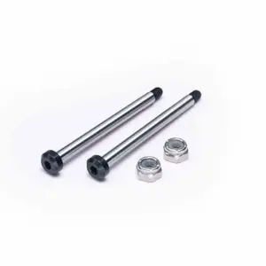 Koswork AE RC10 Front Inner 43mm Hardened Hinge Pin w/locknuts (2)
