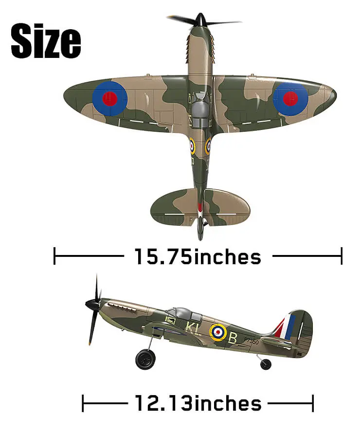 Volantex Spitfire 4CH 400mm Brushed w/gyro EPP RTF – view 3