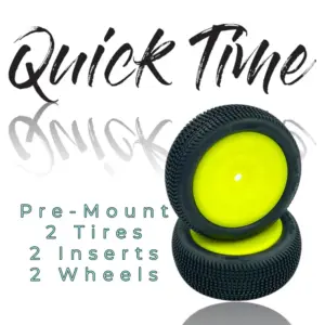 Pro-Motion Quicktime 2wd 2.2'' Front Tyres Pre-Mount White – view 2