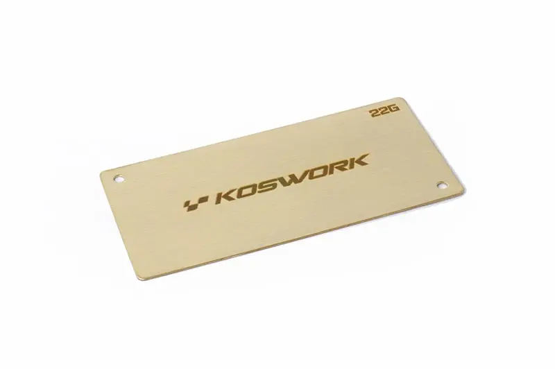 Koswork Brass Shorty Lipo Weight 94x46x0.6mm - 22g