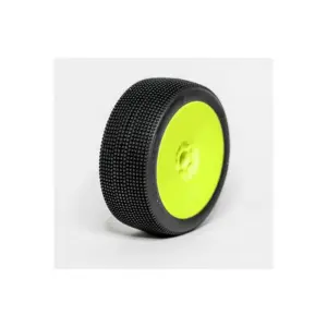 OGO Racing Tires 1:8 Buggy VULCANO HARD "V2" pre-mounted yellow (2) (B1206GHY)