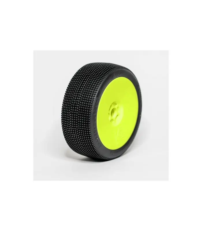 OGO Racing Tires 1:8 Buggy VULCANO HARD "V2" pre-mounted yellow (2) (B1206GHY)