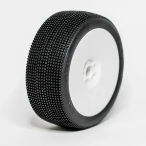 OGO Racing Tires 1:8 Buggy VULCANO MEDIUM/SOFT "V2" pre-mounted white (2) (B1206GMSW)