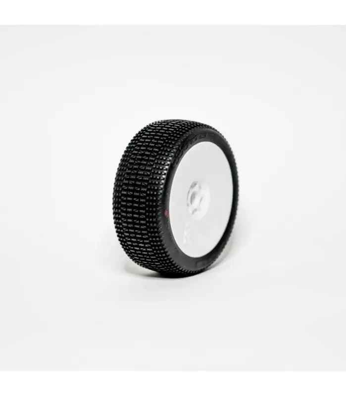 OGO Racing Tires 1:8 Buggy WIND MEDIUM/SOFT "V2" pre-mounted white (2) (B2207GMSW)