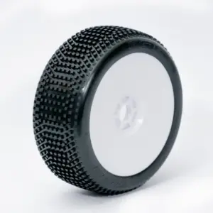 OGO Racing Tires 1:8 Buggy TIDE MEDIUM/SOFT "V2" pre-mounted white (2) (B2308GMSW)
