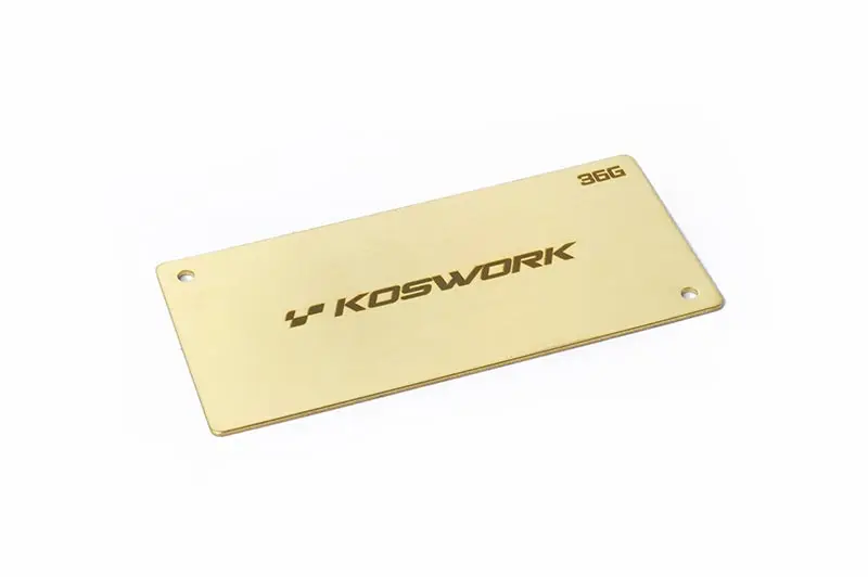 Koswork Brass Shorty Lipo Weight 94x46x1.0mm - 36g