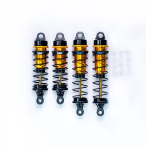 Koswork AE RC10 Big Bore 12mm Buggy Shock Set (F&R) (4) Gold/Black