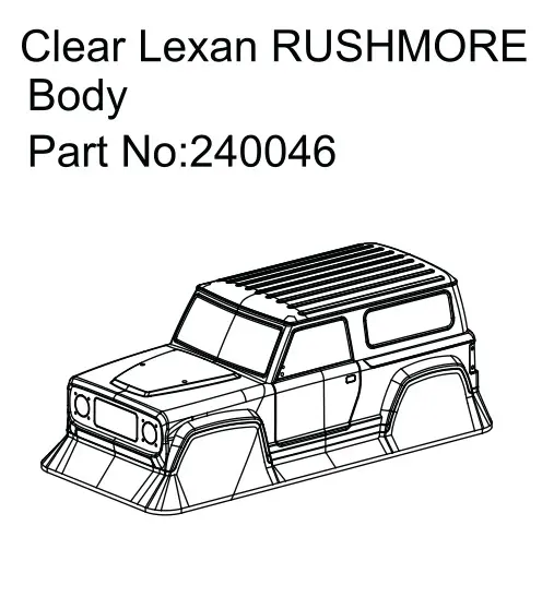 Hobby Plus Rushmore Body (PC Clear) (HBP240046)