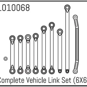 Hobby Plus Complete Vehicle Link Set (6X6) (HBP240088)