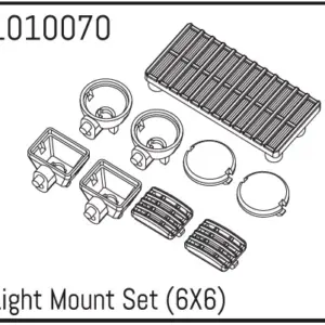 Hobby Plus Light Mount Set (6X6) (HBP240090)