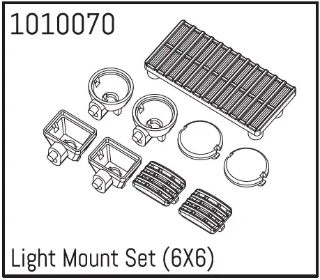 Hobby Plus Light Mount Set (6X6) (HBP240090)
