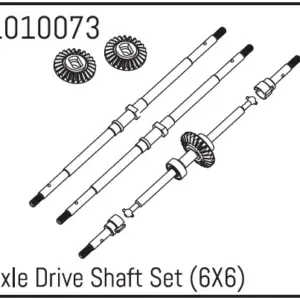 Hobby Plus Axle Drive Shaft Set (6X6) (HBP240096)
