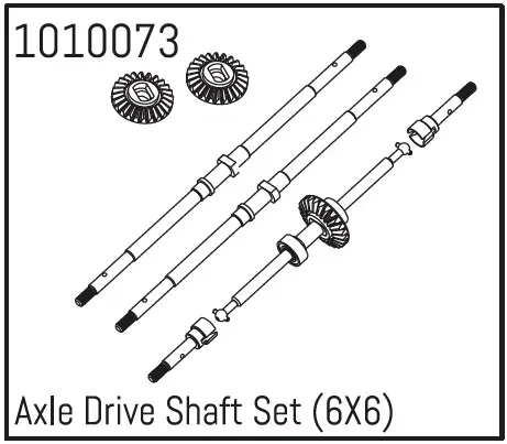 Hobby Plus Axle Drive Shaft Set (6X6) (HBP240096)