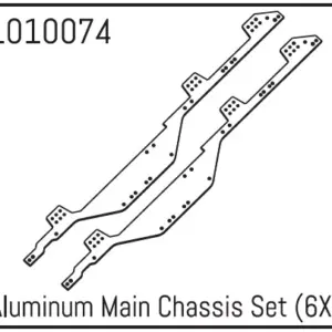 Hobby Plus Aluminum Main Chassis Set (6X6) (HBP240097)