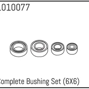 Hobby Plus Complete Bushing Set (6X6) (HBP240099)