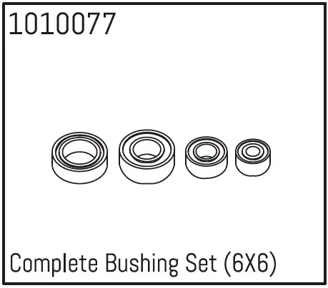 Hobby Plus Complete Bushing Set (6X6) (HBP240099)