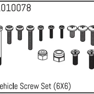 Hobby Plus Vehicle Screw Set (6X6) (HBP240100)