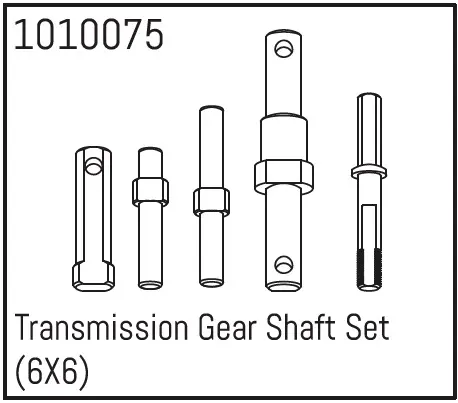 Hobby Plus Transmission Gear Shaft Set (6X6) (HBP240120)