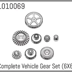 Hobby Plus Complete Vehicle Gear Set (6X6) (HBP240121)