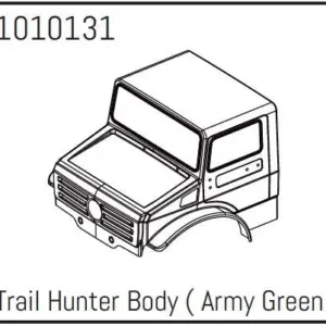 Hobby Plus T-Hunter PC Body (army-green) - PRO Crawler 1:18 (HBP240250)