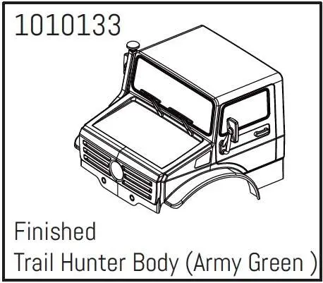 Hobby Plus T-Hunter PC Body Set (army green) - PRO Crawler 1:18 (HBP240253)