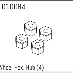 Hobby Plus Wheel Hex (4) (HBP240255)