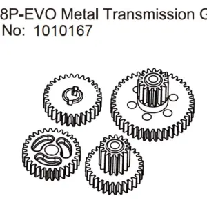 Hobby Plus Metal Transmission Gears - EVO 1:18 (HBP240305)