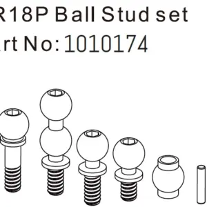 Hobby Plus Ball Stud Set - EVO 1:18 (HBP240314)