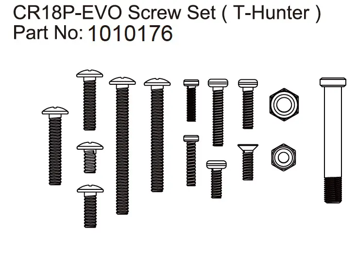 Hobby Plus Screw Set T-Hunter - EVO 1:18 (HBP240316)