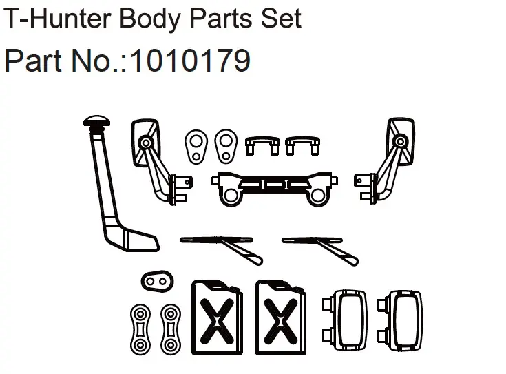 Hobby Plus Body Part Set T-Hunter - EVO 1:18 (HBP240322)