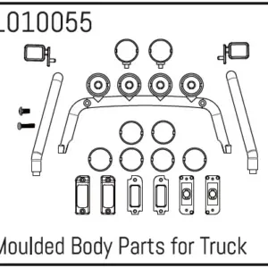 Hobby Plus Roll Cage/Light Set Harvest - EVO 1:18 (HBP240324)