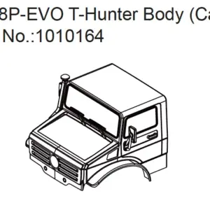 Hobby Plus T-Hunter PC Body (camo) - EVO 1:18 (HBP240357)