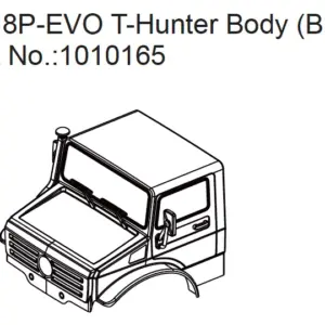 Hobby Plus T-Hunter PC Body (blue) - EVO 1:18 (HBP240358)