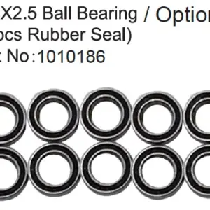 Hobby Plus 8X5X2.5 Ball Bearing ( 10pcs Rubber Seal ) (HBP240368)