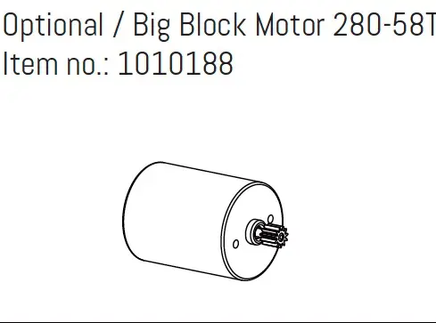 Hobby Plus Opt. Big Block Motor 280-58T (HBP240376)