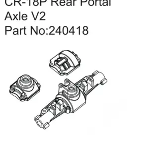 Hobby Plus CR-18P Rear Portal Axle V2 (HBP240418)