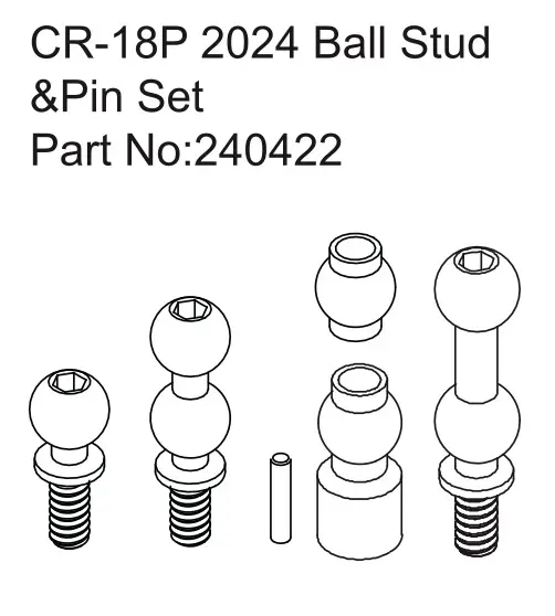Hobby Plus CR-18P 2024 Ball Stud & Pin Set (HBP240422)