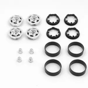 Hobby Plus CR-18P Truck 1.2" Bead Lock Wheels (Silver) (HBP240459)
