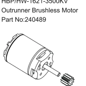 Hobby Plus HBP/HW-1621-3500KV Outrunner Brushless Motor (HBP240489)