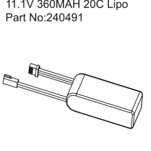 Hobby Plus 11.1V 360MAH 20C Lipo (HBP240491)