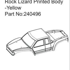Hobby Plus Rock Lizard Printed Body-Yellow (HBP240496)