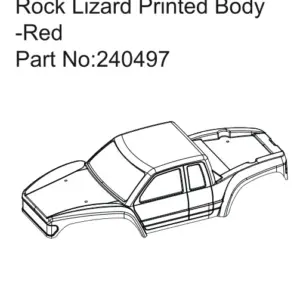 Hobby Plus Rock Lizard Printed Body-Red (HBP240497)