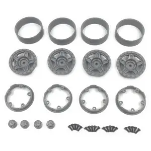 Hobby Plus Deep Star Bead Lock Wheel ( 1.2 ) Grey (HBP240501)
