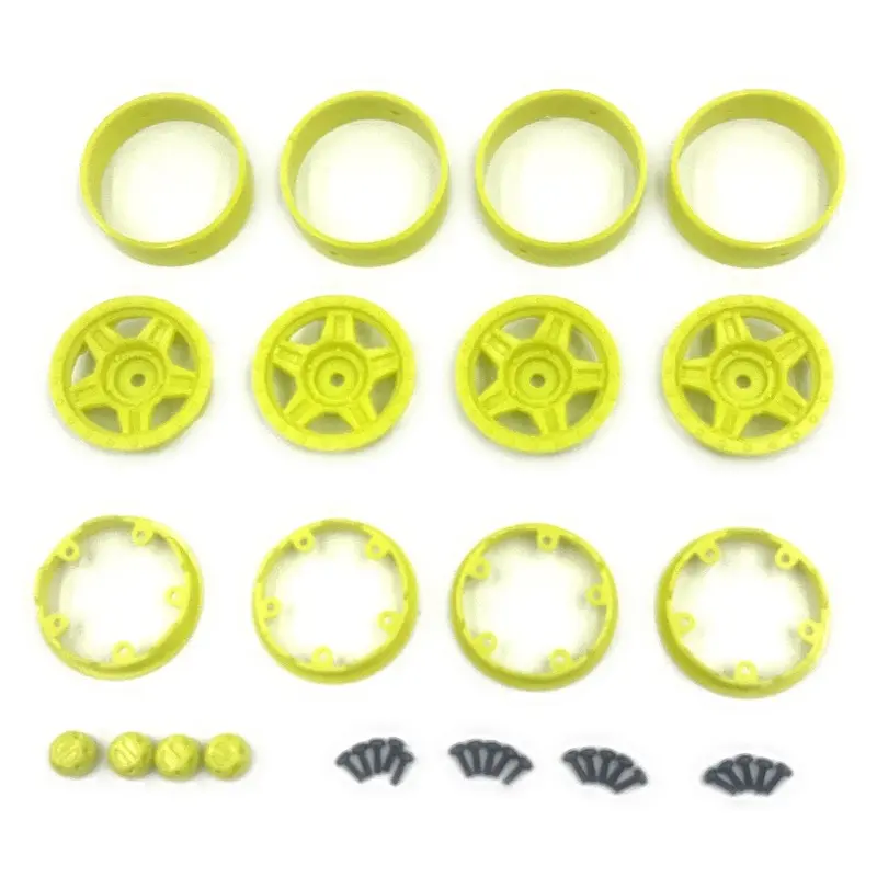 Hobby Plus Deep Star Bead Lock Wheel ( 1.2 ) Yellow (HBP240502)
