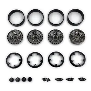 Hobby Plus Deep Star Bead Lock Wheel ( 1.2 ) Black Chrome (HBP240505)